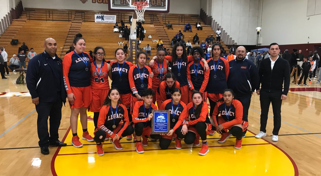 VAPA_at_Legacy's tweet photo. The Legacy Girls Basketball Team completed their CIF City Section season today with a heart-crushing defeat to a strong Carson HS Team today in the City Championships. We are super proud of our girls for a spectacular season. March 9 is Tigers Girls Basketball Day at Legacy! https://t.co/fvdw7WHaL1