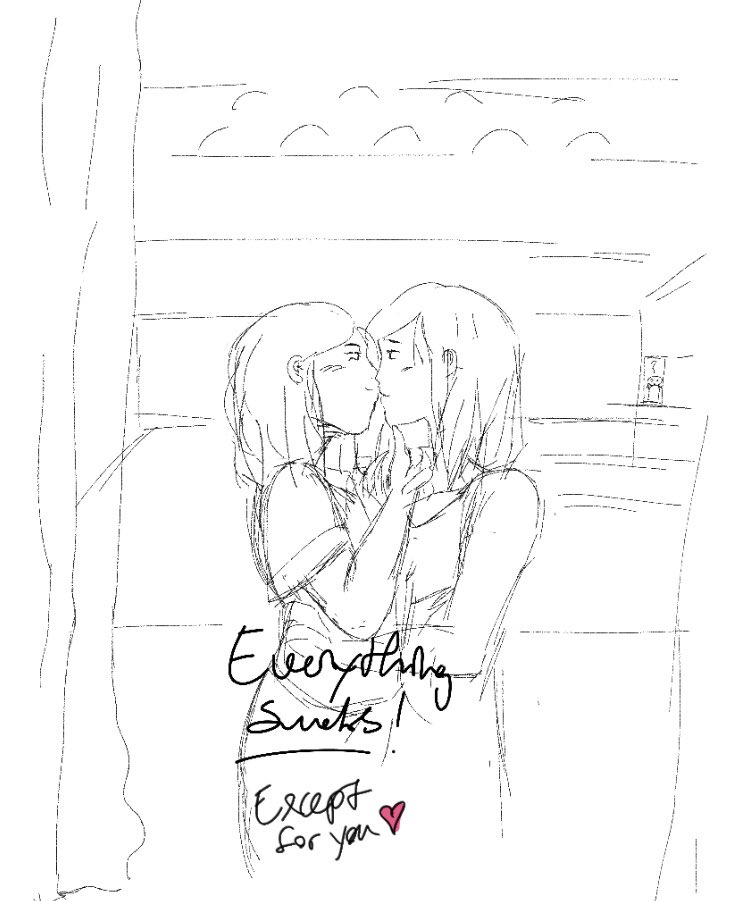mathildemedh's tweet photo. Wip #EverythingSux sketch cus i miss them already :’) #kamaline https://t.co/DMsRzfLV55