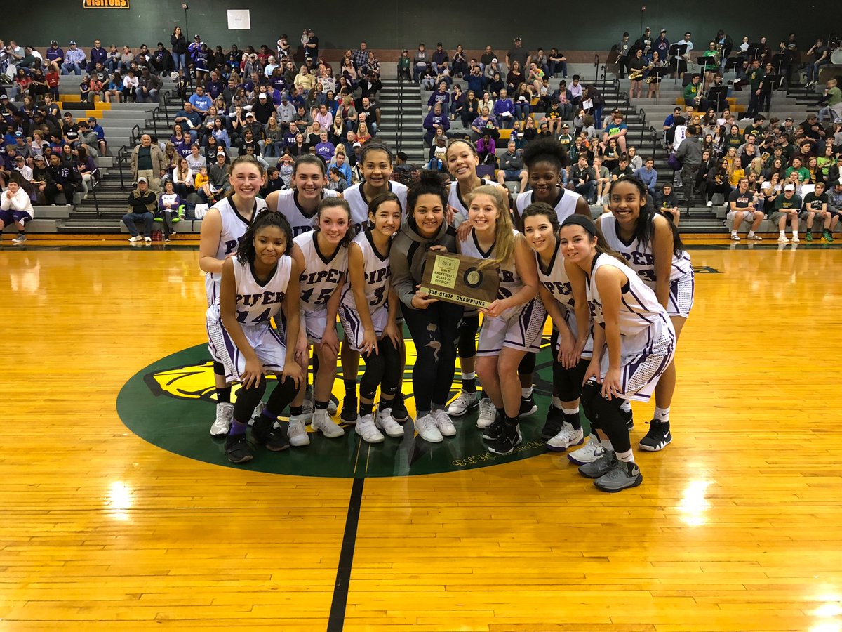 PiperGirlsBball's tweet photo. Sub-State Champions!  Piper Lady Pirates defeated Basehor-Linwood, 62 to 45. State tournament starts Wednesday in Salina! https://t.co/m231MbY8Pf