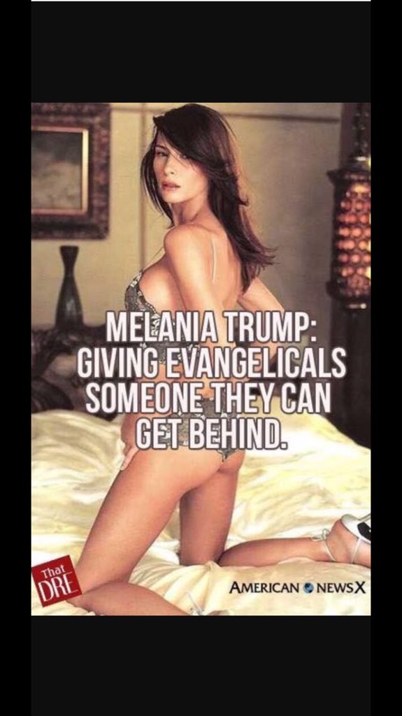 kuntdeadlips's tweet photo. Melania is a WHORE #TriggerALiberalIn4Words https://t.co/2pA0fjQEUk