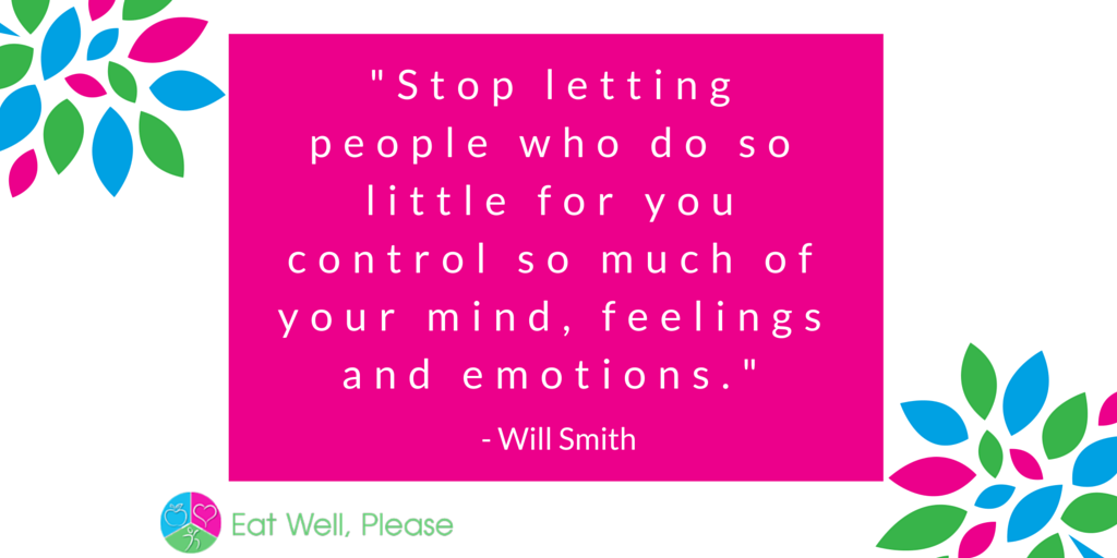 Only you can let the negative actions and words of others affect you!