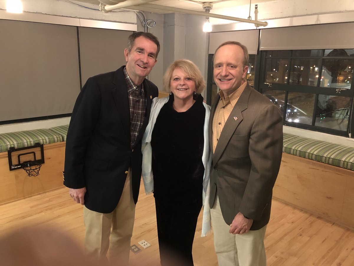 vademocrats's tweet photo. Great “We the People!” DPVA Reception tonight with His Excellency, @GovernorVA @RalphNortham, AG @MarkHerringVA, and special guest @PaulBegala!! Amazing energy 💪💪💪!!! https://t.co/JdEtTPVAIk