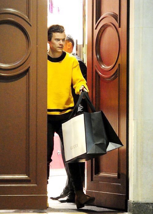 트위터의 Magen 님 Speaking Of Gucci Remember When Harry Apparently Spent 3 Hours Shopping At Gucci And Left With A Total Of 15 Bags Right After T Co Tvds8rvyvj