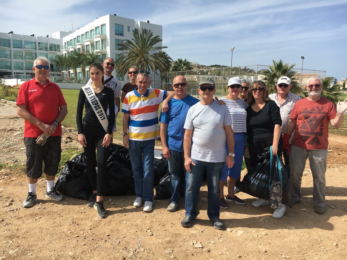 MissEarth's tweet photo. #MissEarth Cyprus 2018 Maria Armenaki participated in a Beach Clean Up in Paralimni, organized by the Cyprus Diving Center. https://t.co/q0Erfm43Wa