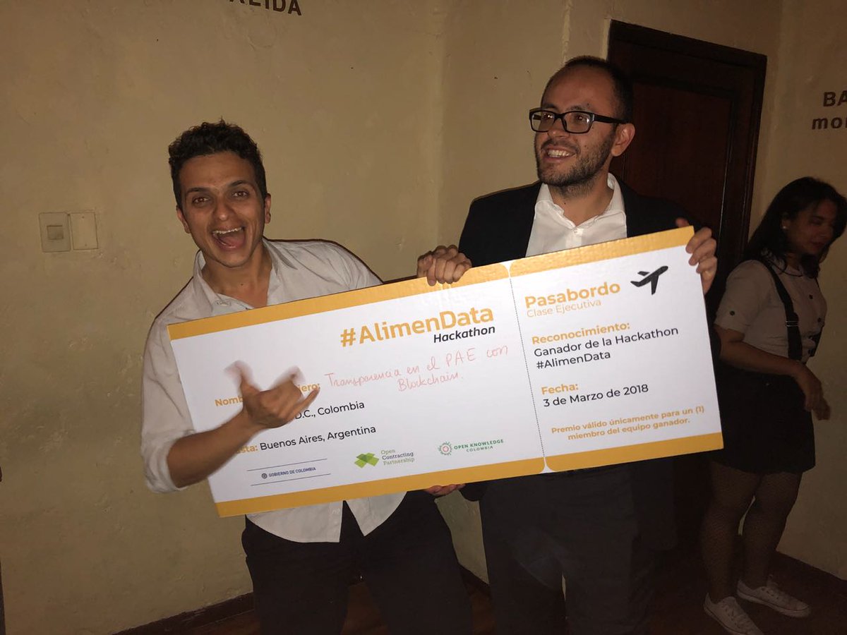 ArmandoJNB's tweet photo. Ganadores de la Hackathon #AlimenData.. Felicito a los valientes ciudadanos que participaron de esta maratón. El Día Internacional de los Datos Abiertos en Colombia fue un éxito. #OpenDatDay #GobiernoAbierto. https://t.co/gU0cMb9C5s