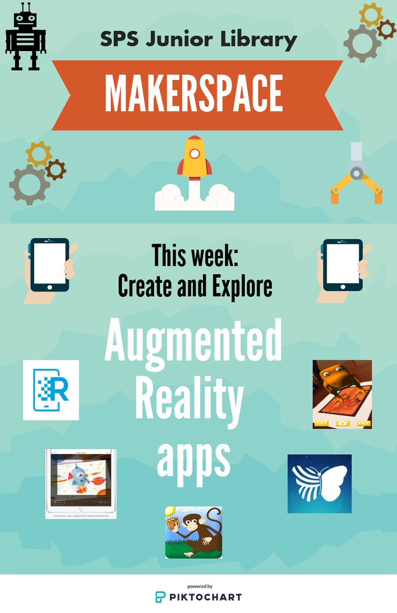 mrutt1's tweet photo. Looking forward to some AR fun in Junior Library #MakerSpace this week @geisesps https://t.co/frTSVRzT4m