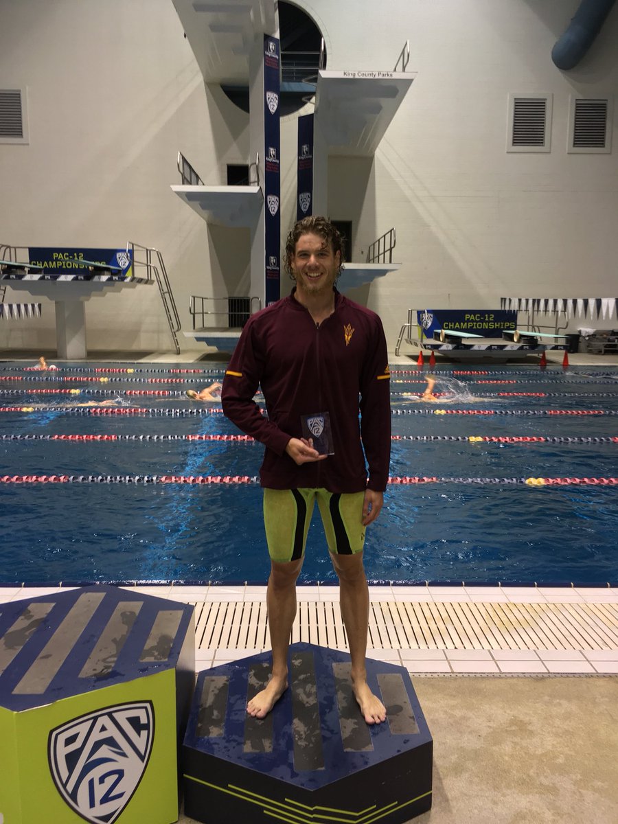 ASUSwimDive's tweet photo. Another podium finish for @C_Dog369 as he takes 🥉 in the 100 FR (42.34)!! @HousetheMouse moved up in the B final touching 43.44 for 12th 😈😈😈 #Pac12Swim #SunDevilMomentum https://t.co/KPIWmeQaK9