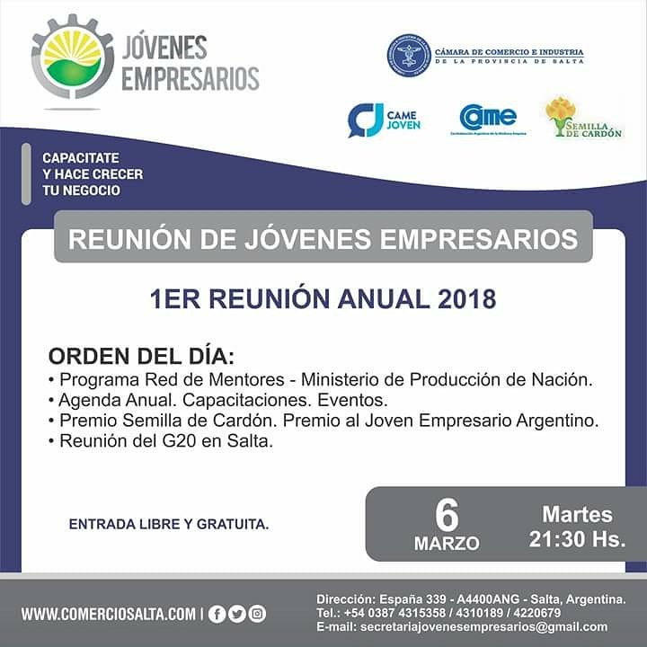 MicolSegura's tweet photo. ⚠️ ¡Este Martes 6 de Marzo, primera reunión de jóvenes empresarios de la Cámara de Comercio e Industria de la Provincia de Salta! ⚠️ #NuevosTiempos #JóvenesEmpresarios  #ConTodo https://t.co/rBlQ2VBMEE