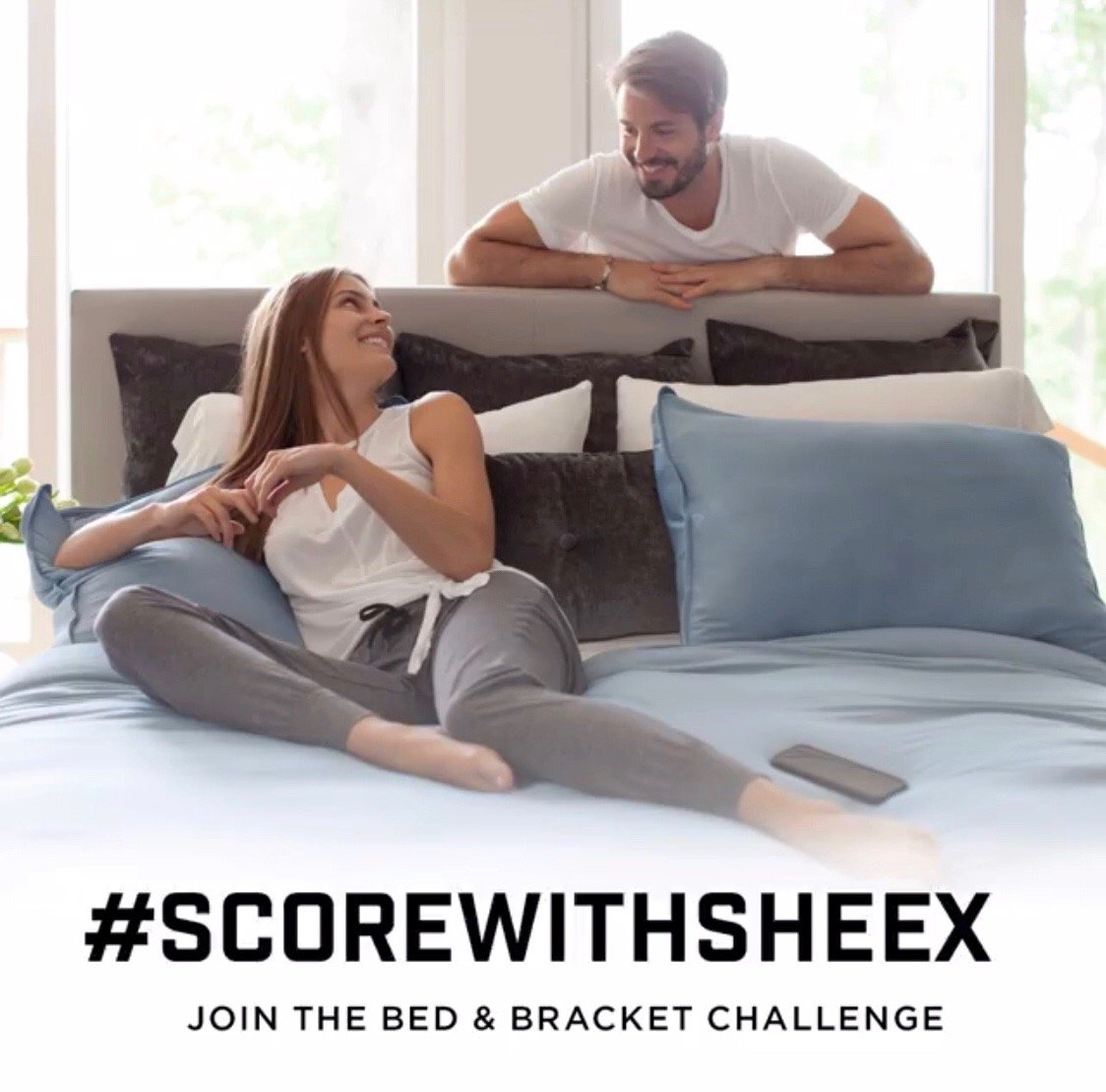 SHEEX's tweet photo. Do you want FREE SHEEX®?
1️⃣Enter the Bed &amp; Bracket Challenge to win EXPERIENCE Sheets
2️⃣Post your progress on Instagram using #ScoreWithSHEEX for a chance to win some 828 Sleepwear
3️⃣Participate weekly to increase your chances for the grand prize
https://t.co/AxMUYXisIQ https://t.co/QizaIFNHuE
