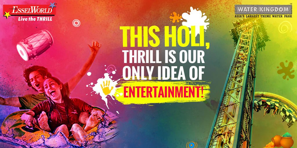thrallthink's tweet photo. Join HOLI BASH 2018 at Essel World and Water Kingdom, Celebrate #HoliWithGoeventz at EsselworldAmusementPark Mumbai #Holi2018 tickets: https://t.co/pt3rJzCpkS https://t.co/mr3mSjvEH2