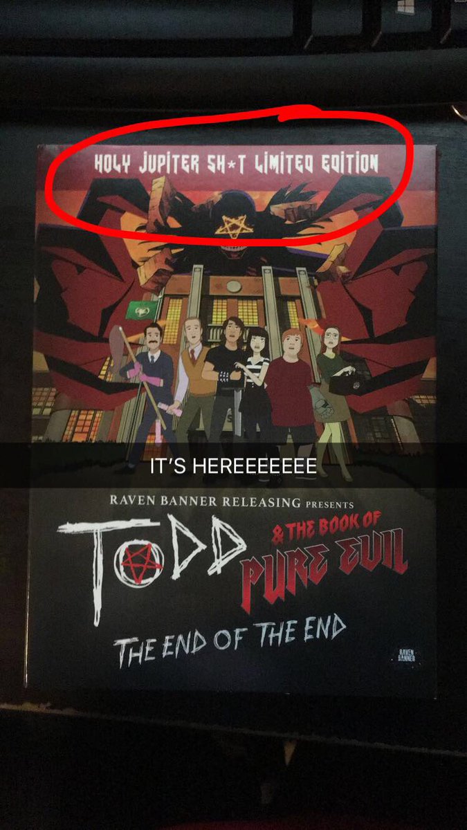 fleehallett's tweet photo. HOLY JUPITER SH*T YESSS! Can’t wait to watch @bookofpureevil #EndOfTheEnd - shoutout to @RavenBanner, this arrived insanely fast, thank you!! https://t.co/E0BqheYbEA