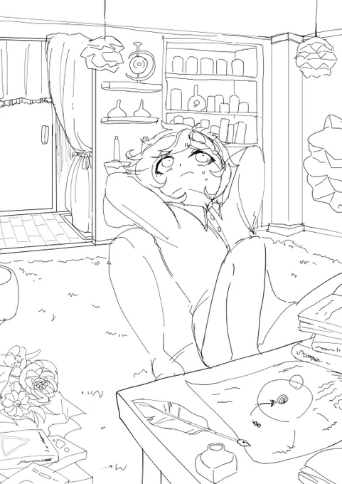 部屋描く練習 
