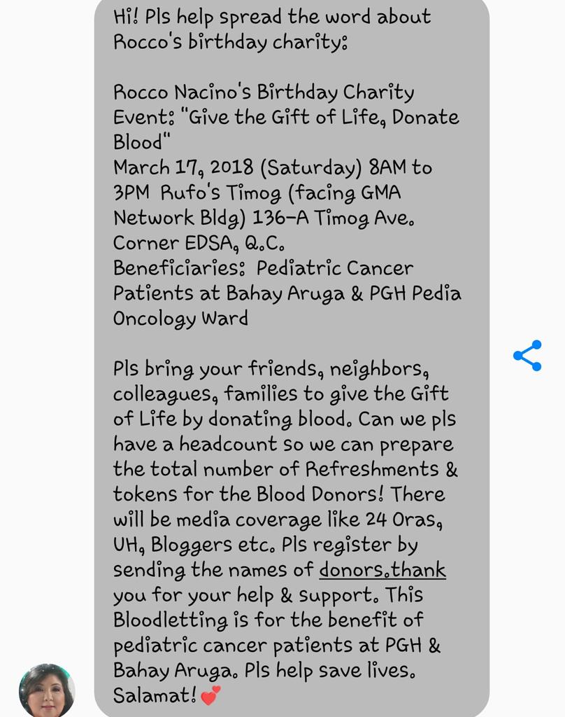 chrisyodong's tweet photo. Rocco Nacino's Birthday Charity Event: "Give the Gift of Life, Donate Blood" https://t.co/yfr3kkvo49