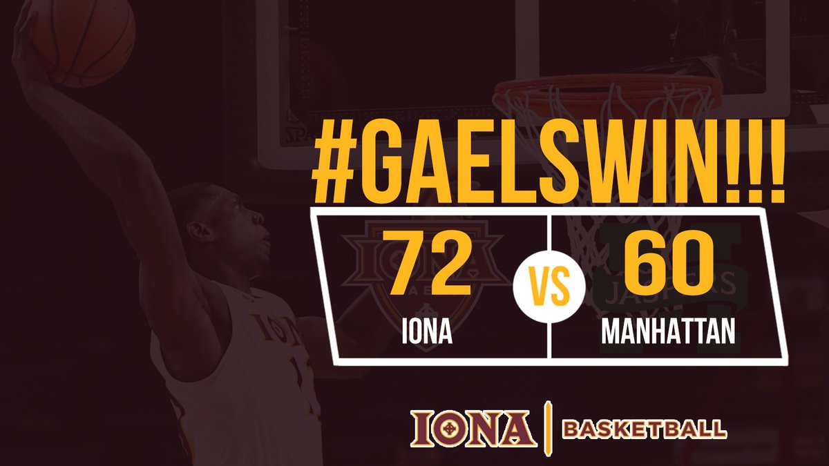 #GAELSWIN!!! 

<a href="/IonaGaelsMBB/">Iona Men’s Basketball</a> advances to the #MAACHoops Semifinal Round! #GaelNation #ICMBB #MAACHoops