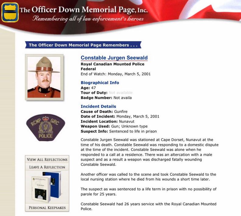 460km's tweet photo. In memory of Constable Jurgen Seewald @RCMPFoundation @rcmpgrcpolice 

End Of Watch: March 5, 2001

#HeroesInLife #HerosEnVie @CPPOM 

⚫️🔵⚫️ https://t.co/7O1FNU3851