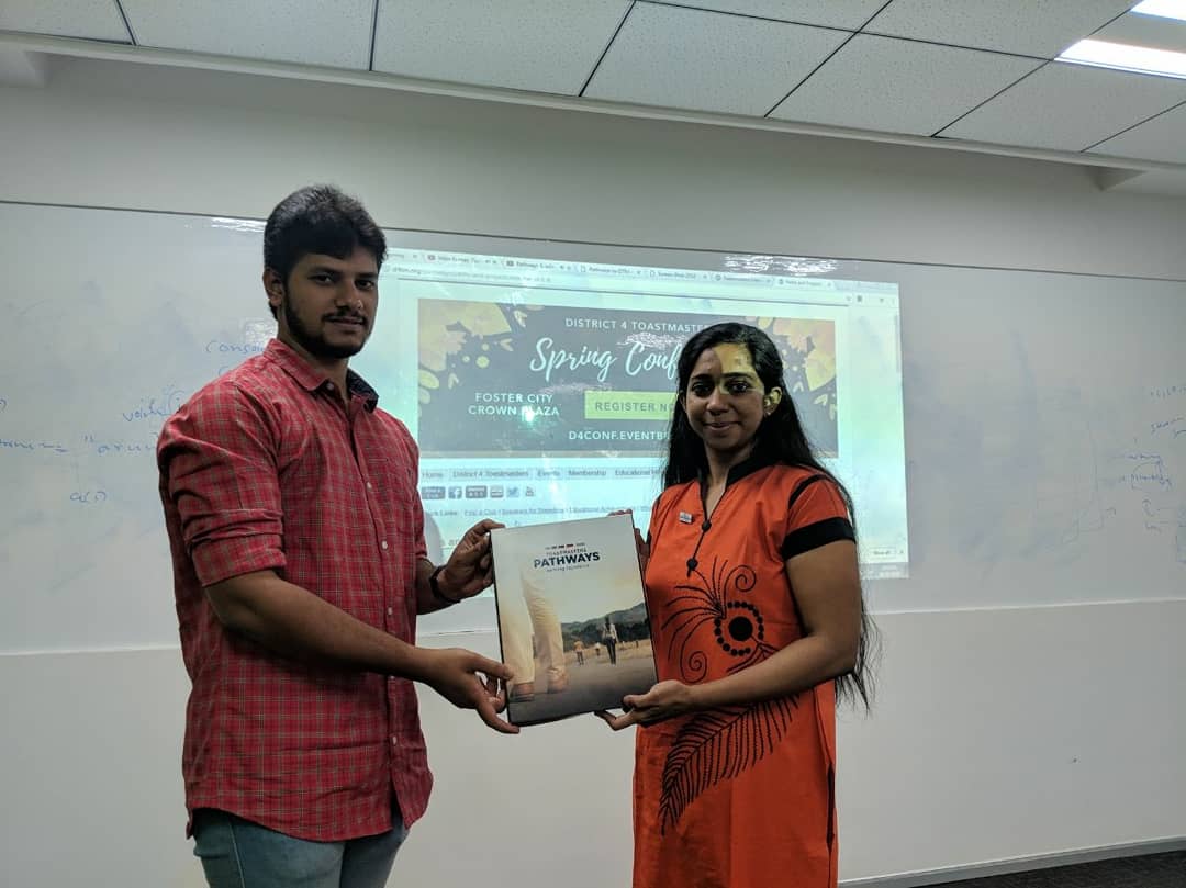 d98tm's tweet photo. Some more pictures from our Pathways Club presentations...Club VP Education is being presented with a kit in these visits.#toastmasters https://t.co/FGtc3G22fS