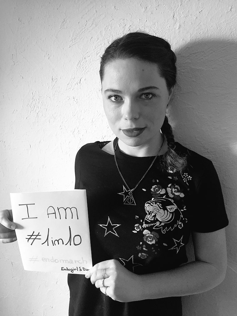DiaryEndo's tweet photo. Je rejoins le mouvement d’#endomarch 2018 «I am #1IN10 » 
C’est1femme sur10estimée touchée par l’#endometriose
Tombons le masque,maintenant qu’il n’y a+de tabou autour de cette maladie!MERCI aux associations pour avoir fait lumière @EndoFrance_ONG @les_Memsettes @InformationEndo https://t.co/ZzT06F3On1