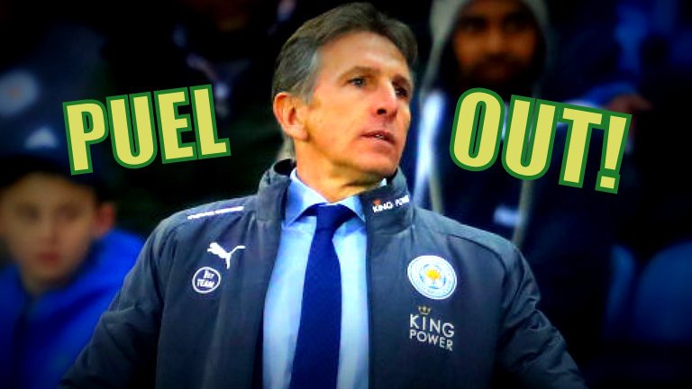 SeanfromEnderby's tweet photo. Fans have had enough. Time 2 go! #PUELOUT #NoMessinAbout @LCFC @KingPowerhq #lcfc https://t.co/mwmClOVkDu
