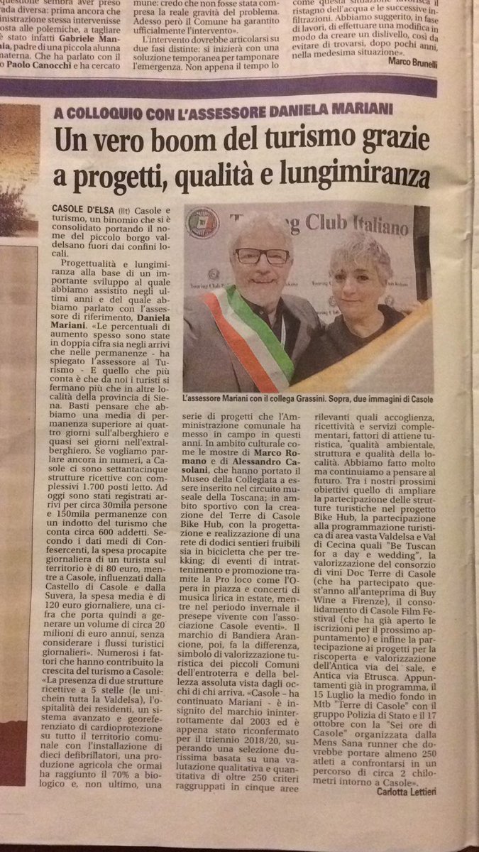 comunecasole's tweet photo. Turismo a Casole. Parla Daniela Mariani https://t.co/XyeJVuWMbI