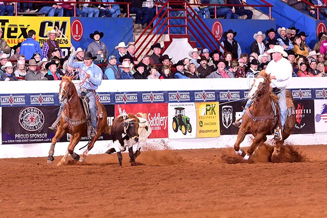 TwisTEDRodeo's tweet photo. Californian Jordan Ketscher regained the lead Saturday night during the fourth round of the #CTEC18, and Cash Myers moved back into contention and into second place after a fourth-round winning 51.0-second round. https://t.co/v0Vl6LUxGE https://t.co/PI5ZCq6iZW