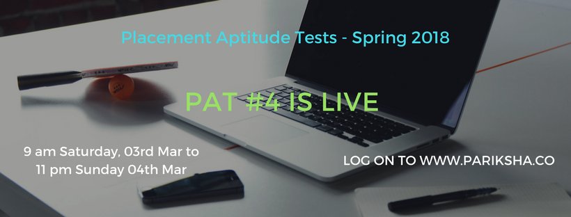 ParikshaCo's tweet photo. PAT #4 is now LIVE. Attempt the test today, to get your results on an All India Level! Just log on to https://t.co/V3sldf9pXL https://t.co/Ld3xWWAklB