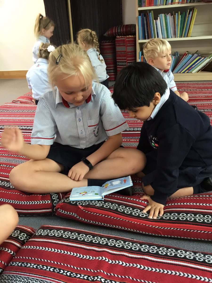 RPSDubai's tweet photo. FS1AL were very lucky to listen to wonderful stories this morning read by Year 2 as part of our #BookWeek 📚 #pairedreading #worldbookday https://t.co/nYZIbErr3e
