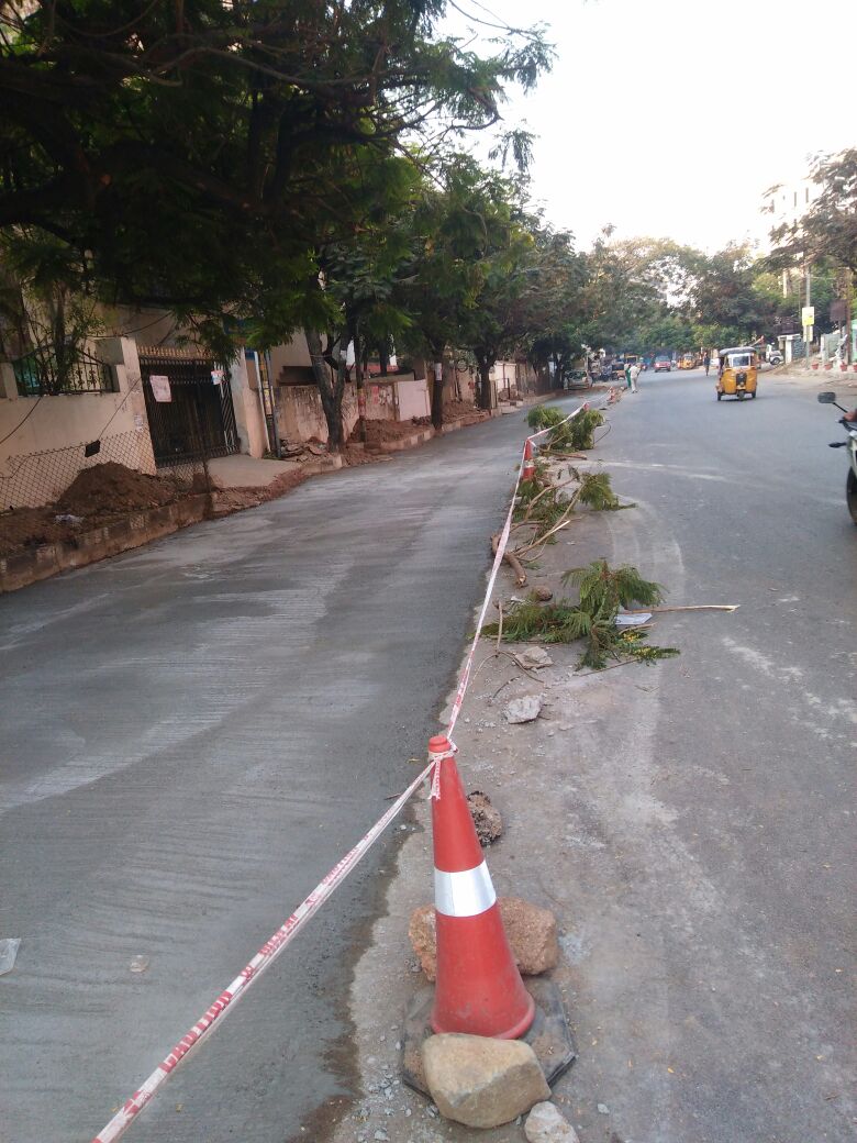 CC restoration was taken up at Back side of Gandhi Hospital leading to Padmarao Nagar