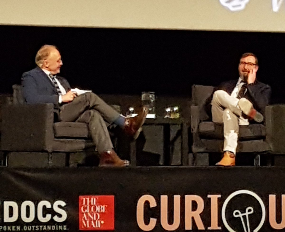 Super fun night with @hodgman... curious mind, indeed. #CuriousMindsWeekend @HotDocsCinema