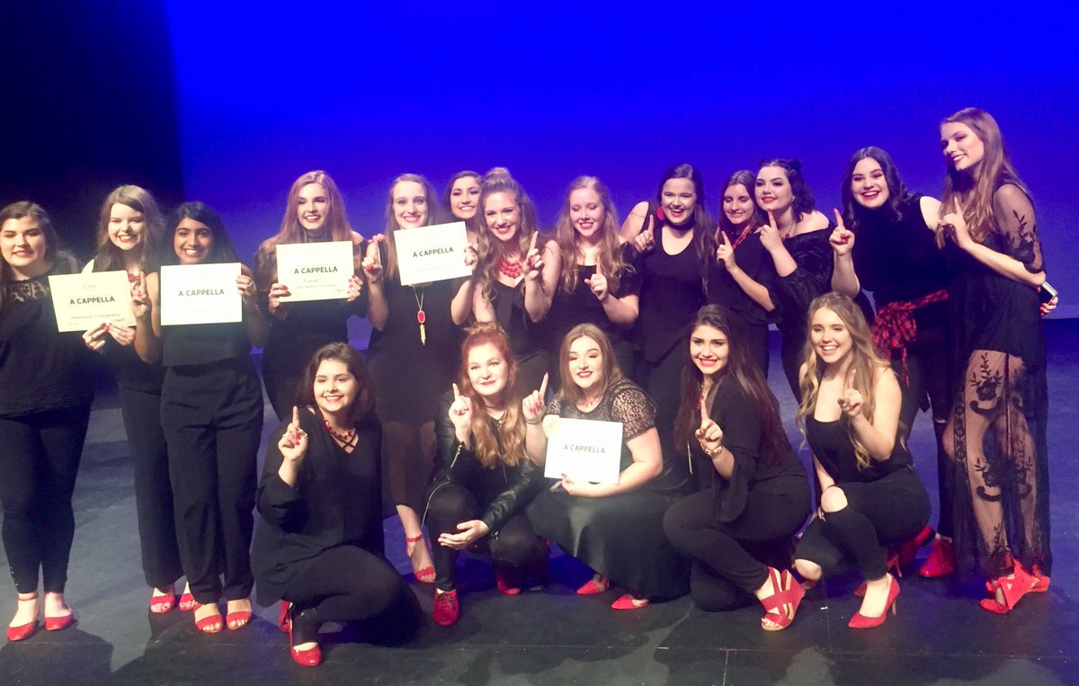 annebalderson's tweet photo. Fusion takes 1st place in the ICHSA quarterfinals!! Way to go ladies!  #marcuspride @shaffermang @varsityvocals @MarcusFusion https://t.co/8AVC371s2g