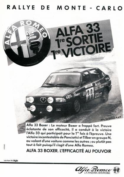 Belles Italiennes Alfa Romeo 33 4 4 French Advertising After The Win In Gr N At The Rally Monte Carlo 1986 Alfaromeo Milano Alfa33 Italia Advertising Publicita Publicity Montecarlo T Co 2q8fkfhhud