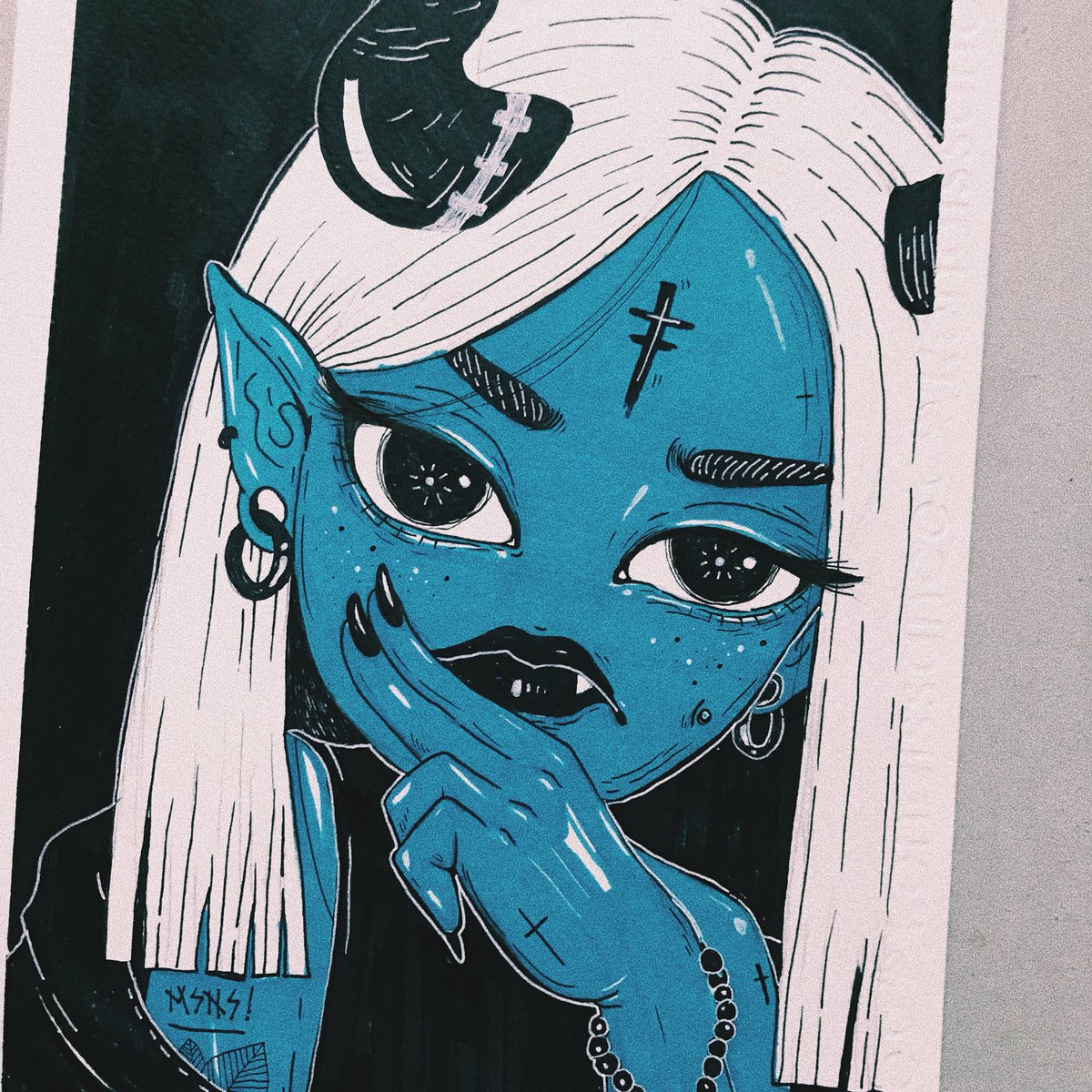 jiniware's tweet photo. ALIEN x MISSING NOSE 💙👽ตามมาติดๆ กับสีฟ้า #msns #missingnose #jinjinmissingnose #jinjinartwork #devil #art #artist #thaiart #thaiartist #character #characterdesign #painting #paint #illustration #alien #bluecharacter #blue #รับวาดรูป #ของขวัญวันปัจฉิม #ของขวัญวันเกิด https://t.co/eHQssgR433