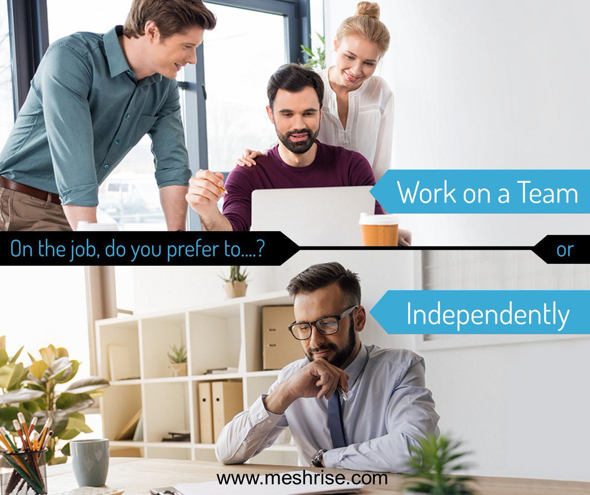 RiseMesh's tweet photo. On the job do you prefer to work on a team or independently?
#MeshRise #AgileFeedback #askFeedback #GetFeedback #Feedback #companyculture #productivity #leadership #Startup #WorkLifeBalance #EmployeeEngagement #growth #CEO https://t.co/69bQeZmG2u https://t.co/VDZRTIz8Dp