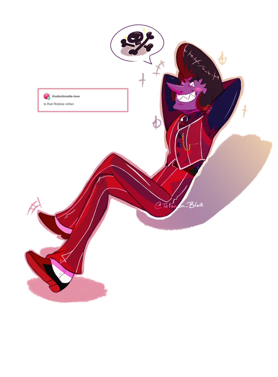 Tatsucom_Block's tweet photo. Well, he is NOW! 😈👍🌟
Had this reply from someone in Tumblr 🤣 Can't deny that #PlumPearl will make a great #RobbieRotten for #LazyTown 😜 #StevenUniverse #Pearlsona https://t.co/o0lYwh5kDR