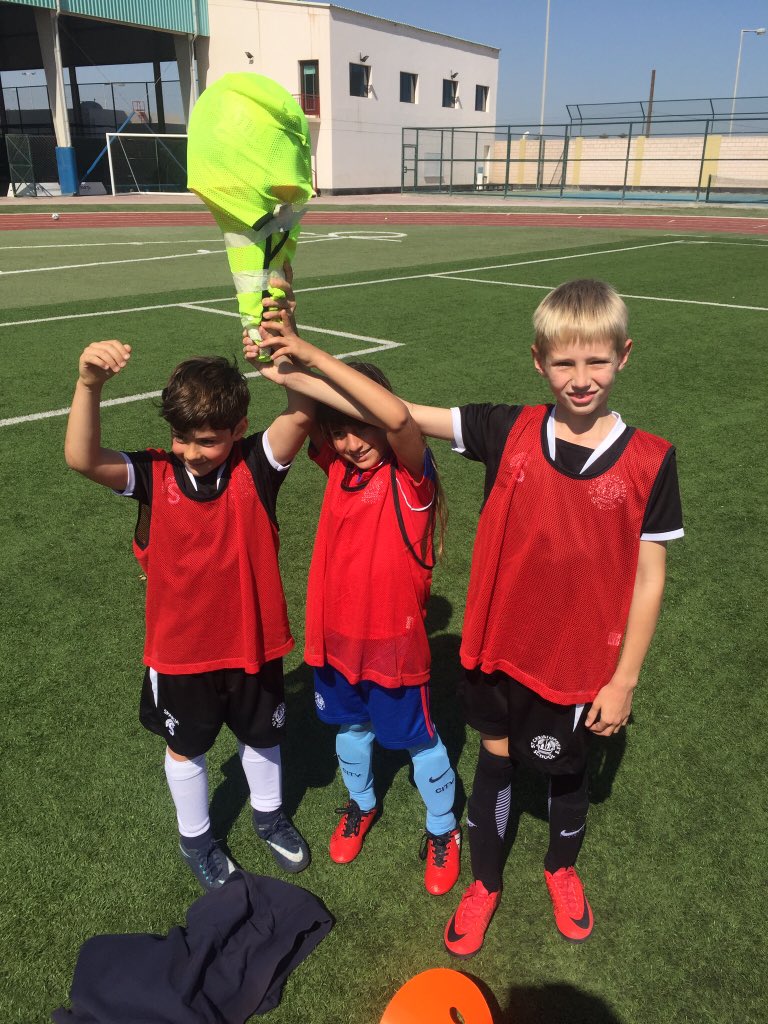 SPARTA_bh's tweet photo. Our U'8 and U'9 footballers had a great morning yesterday, playing in their very own Mini World Cup! With the actual trophy being flown over from Germany...👀😉 #notafake 
Spain were the overall winners! #SPARTA @stchrisbahrain https://t.co/zYbjZrnOB5