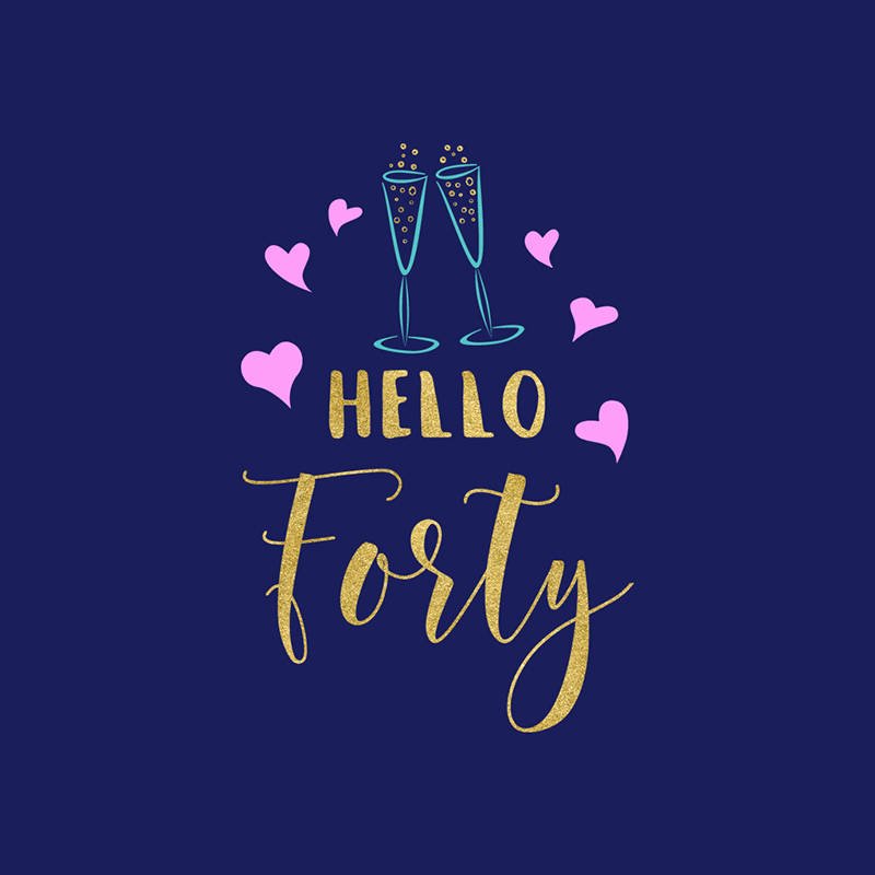 Download North Sea Studio on Twitter: "Hello Forty SVG, 40th Birthday Svg Clipart, Cutting Files ...