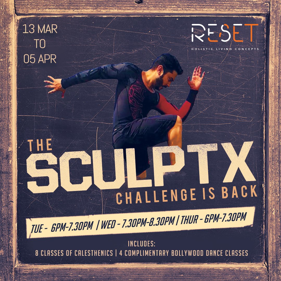 resetlifeindia's tweet photo. This summer get ready to sweat it out with the Sculptx challenge. #HolisticLivingConcepts #AllRoundHealth https://t.co/H3vmaoiDx7