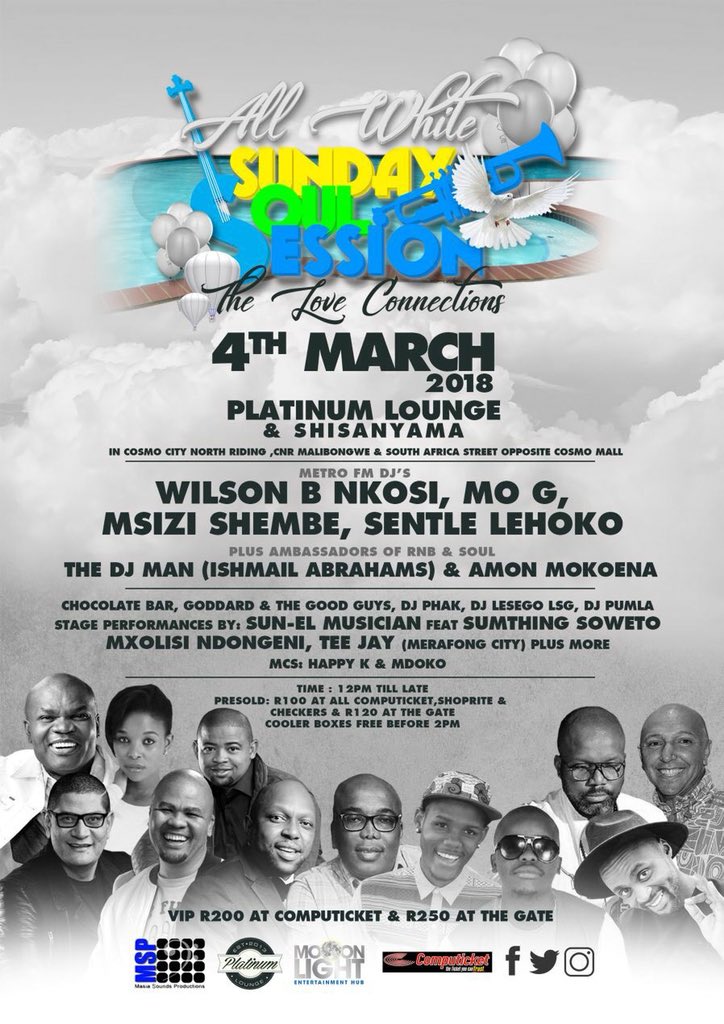 molelocrew's tweet photo. We are ON    @SentleL @iamdjman @AmonMokoenaSA @METROFMSA  @mgshembe @dan_phaks @Damos99 #soul #SoulMusic #rnb #rnbmusic #AllWhiteSoulSession #allwhite #sunday https://t.co/qNCIPUNjCC