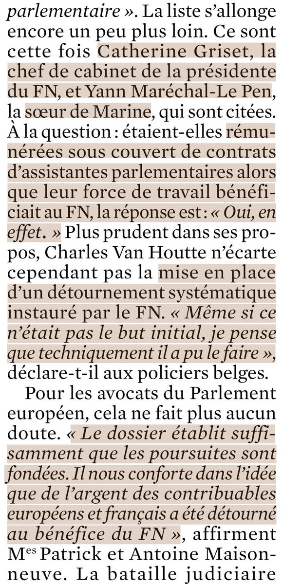 BobLeCentriste's tweet photo. Yann #LePen, sœur de #MLP, citée parmi les bénéficiaires de ce qui pourrait être un «détournement systématique» de «l’argent des contribuables au bénéfice du #FN.»
#FNgate #LePenGate #JDD https://t.co/ogp68pfocF
