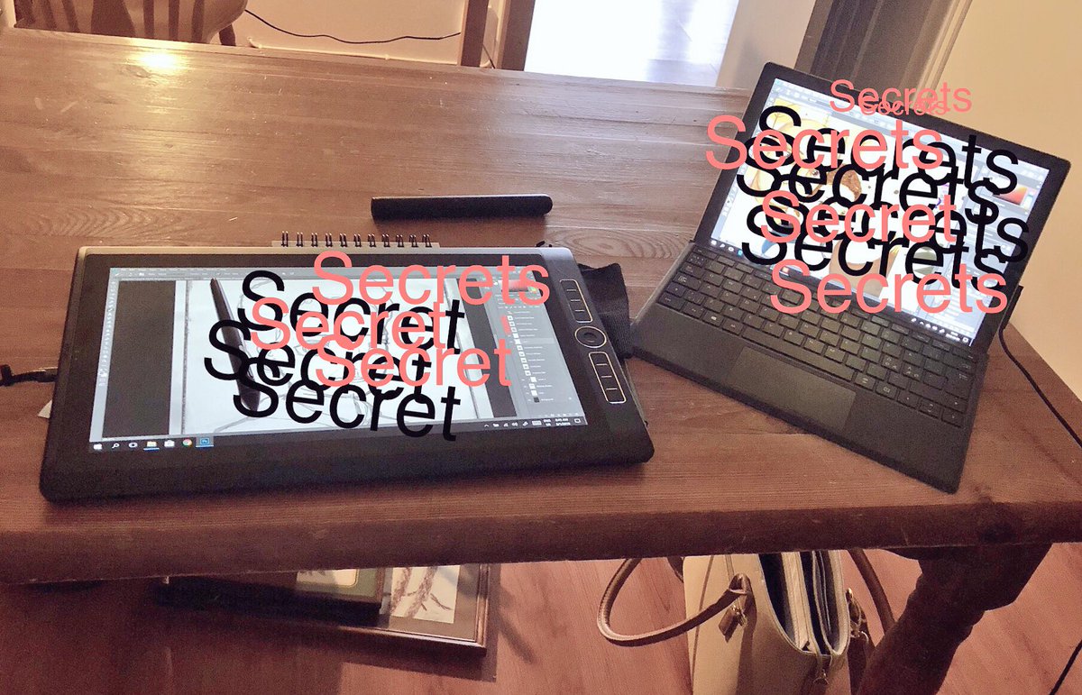 Killmondaygames's tweet photo. First thoughts of my mobile work gear Wacom vs Surface -Natalia #digitalartist #wacom #surface4 https://t.co/mXZOmrjaeH