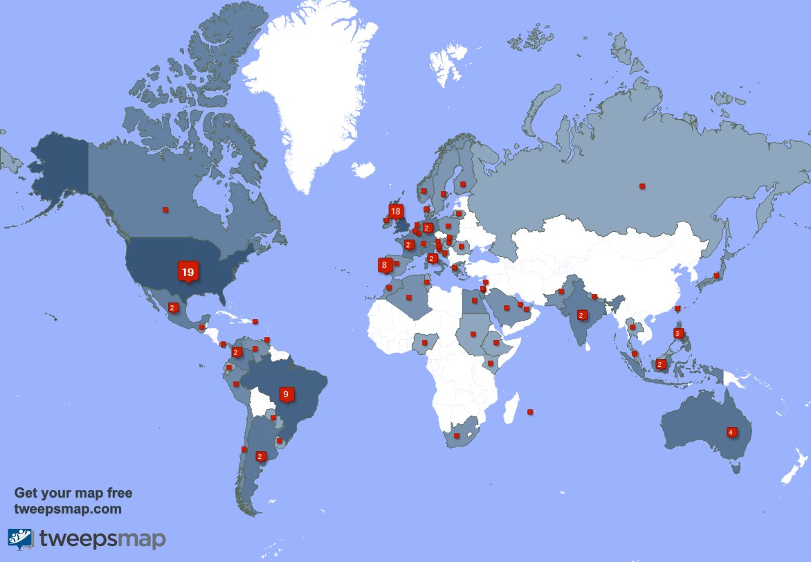 zapsheart's tweet photo. My followers are in USA(19%), UK.(18%) Get your free map https://t.co/2NcdfvDpK0 https://t.co/d4524j1pdV