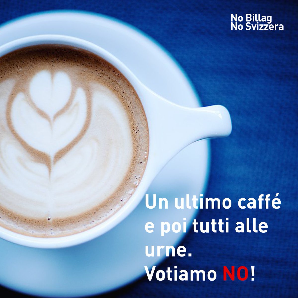 Sono le ultime ore in cui possiamo dire NO a questa iniziativa disastrosa per la Svizzera!
Un ultimo caffè e via alle urne per salvare le nostre radioTV. Hanno bisogno anche di TE! Il tuo voto CONTA! #NoBillagNoSvizzera #NoNoBillag