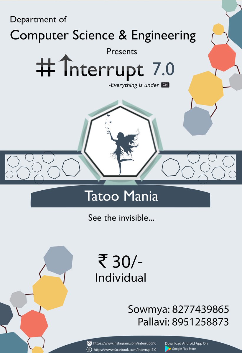 interrupt7_0's tweet photo. #interrupt7 #technofest #techculfest #festsofdrait #drait #departmentfest #departmentofcse #teamcse #festapp #coding #design #apps #festapp https://t.co/PS3xKi5pdn