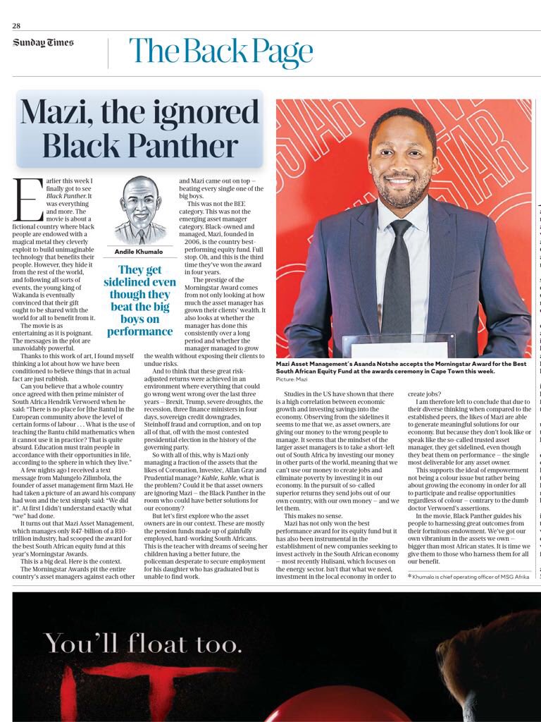 MalungeloZ's tweet photo. The ignored talented asset manager. https://t.co/NrJf6AY7c2