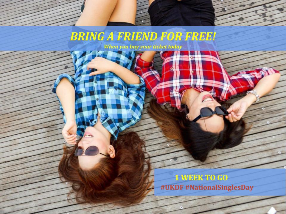SUNDAY SALE! Today only: Buy a ticket and bring a friend for free
bit.ly/2H11zrB
#sundaysale #bargain #datingexperts #datingadvice #datingtips #followme #datingcoach #singlestatus #matchmaker #UKDF #ADE #singlesevent #onlineprofile #londonevent #findlove <a href="/UKSinglesDay/">NationalSinglesDay</a>