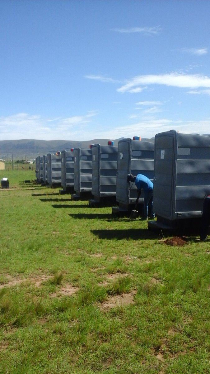 rowansnyman's tweet photo. Enviro Loo Express toilets being deployed at a school in the Eastern Cape for emergency sanitation @WWFSouthAfrica @UNICEFwater https://t.co/411dqnAcsh