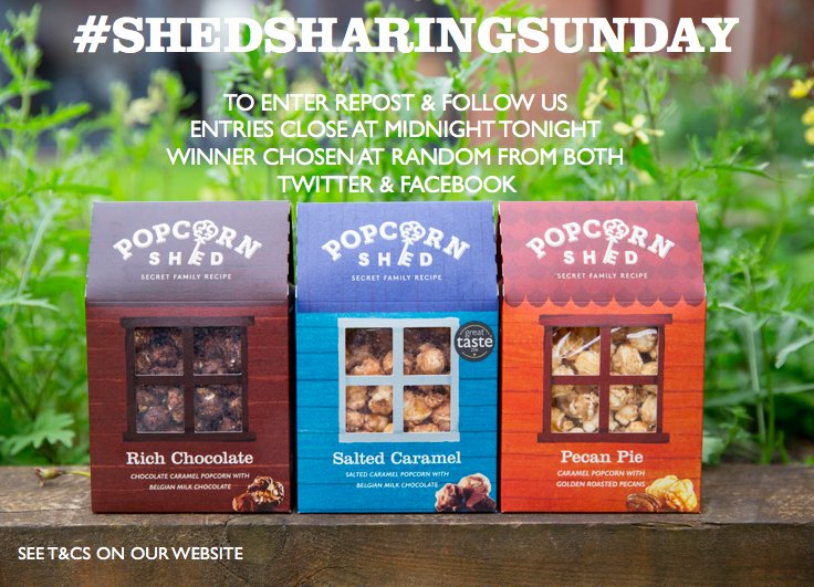 popcornshed's tweet photo. ENTER #Competition #ShedSharingSunday Retweet &amp; Follow for chance to #win Popcorn Shed treats! Pls Share: Who is planning to watch the Oscars? Any predictions? https://t.co/NVV9CCcSMj