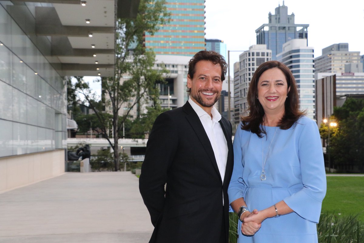 a_palaszczuk's tweet photo. An absolute pleasure to join @ioangruffudd and the cast and crew of Harrow at the worldwide premiere screening tonight. Another Queensland TV success story backed by @Screen_QLD https://t.co/jSgfVY6ijy