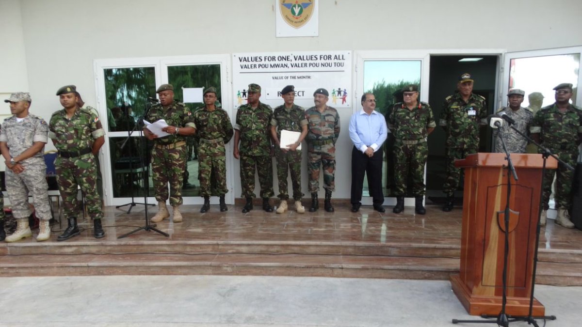 anishsingh21's tweet photo. Closing ceremony at Seychelles Defence Academy lle Perseverance Mahe Seychelles during @adgpi-Seychelles Joint exercise #LAMITYE. @hci_seychelles @SpokespersonMoD @upbeat_69 https://t.co/JRdCAtrCWg