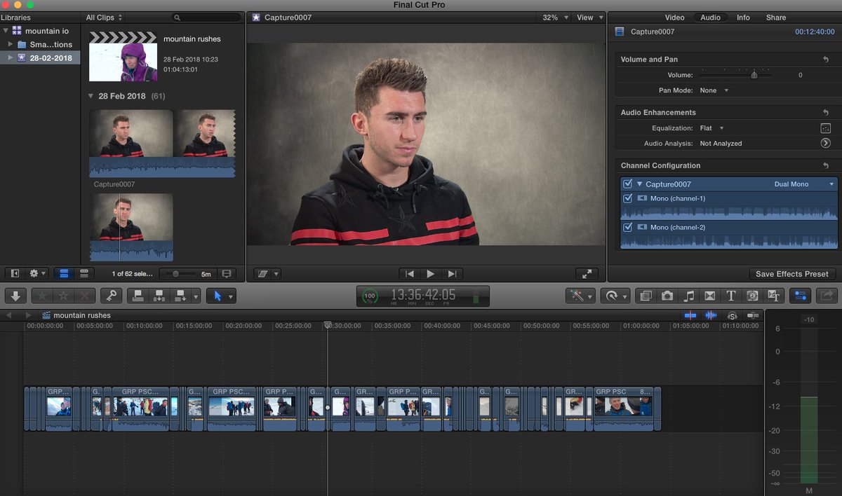 Another 2 camera sports interview for a player profile with #AymericLaPorte. This time we used the studio backdrop.