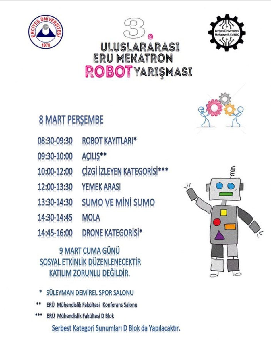 3. Uluslararası ERU Mekatron robot yarışmasına gidiyoruz. #ieeenevu #IEEE #ieeestudentbranch
